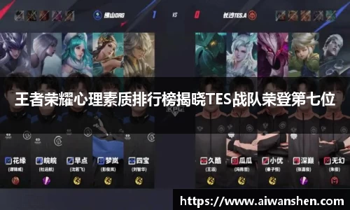 王者荣耀心理素质排行榜揭晓TES战队荣登第七位